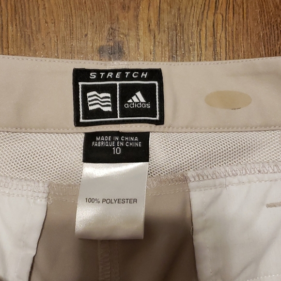 Adidas stretch capri pants euc khaki tan - Picture 2 of 6
